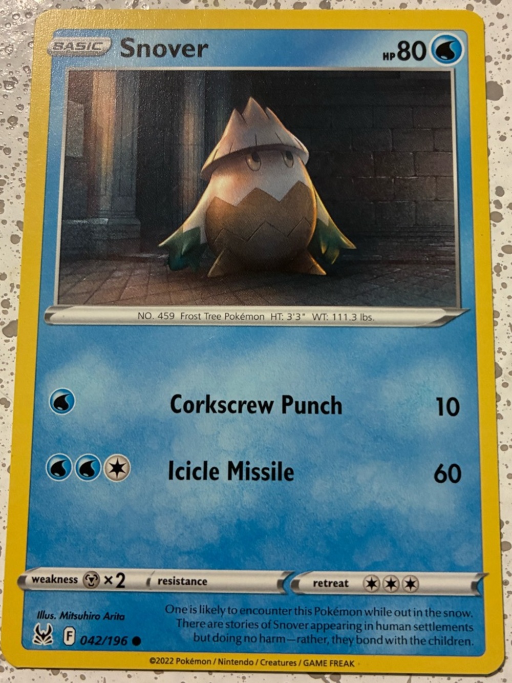 Pokémon Snover Trading Card - Basic - 80 HP